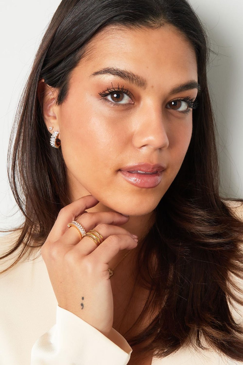 Earrings zircon party Fuchsia Stainless Steel h5Picture3