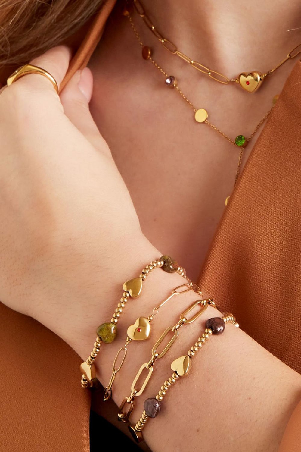 Link bracelet basic Gold Color Stainless Steel h5Picture3