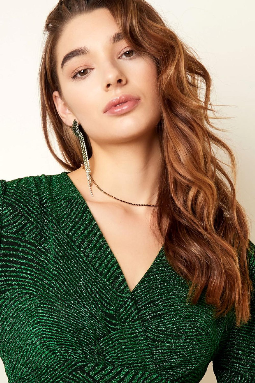 Strass-Ohrringe mit anmutigem Detail - Holiday Essentials Goldfarbe Kupfer h5Bild4