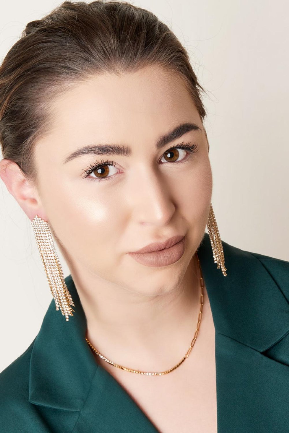 Strass oorbellen glamerous - Holiday Essentials Goud kleur Koper Afbeelding4