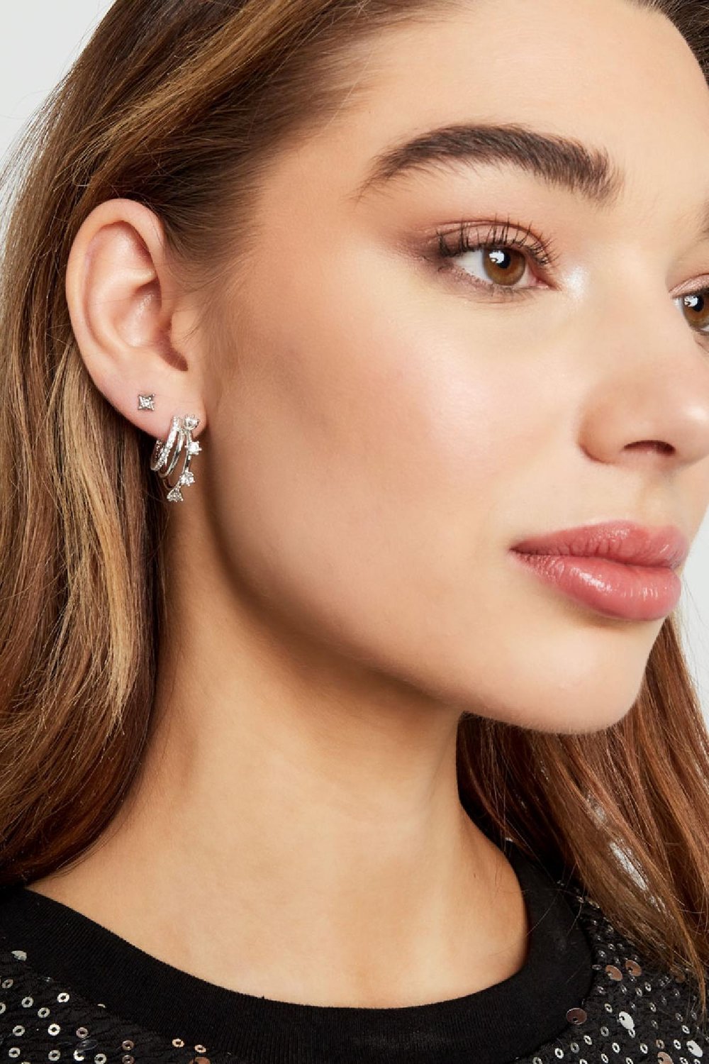 Earrings rhinestones with a twist Multi Copper h5Picture2