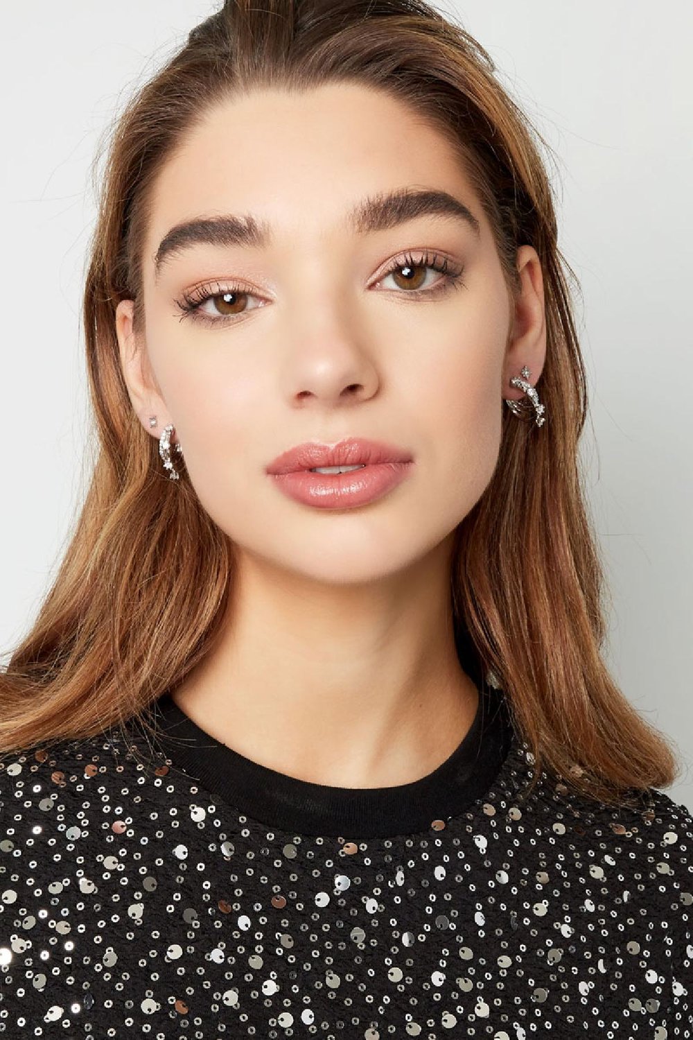 Earrings rhinestones with a twist Multi Copper h5Picture4