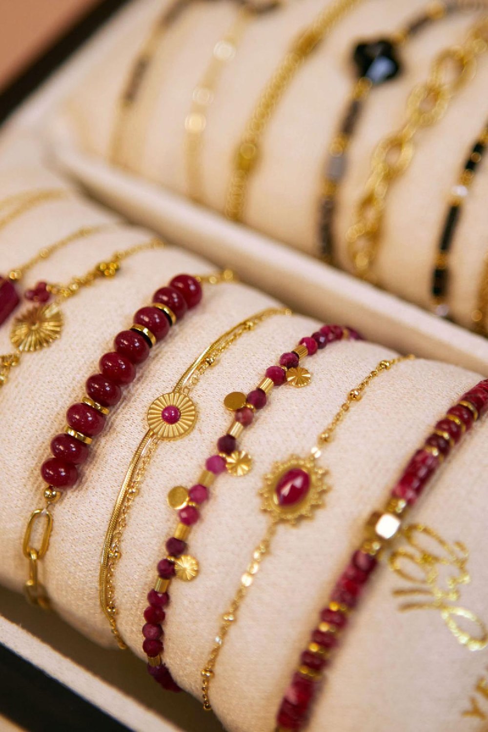 Armbänder zeigen Schmuckset bunt Orange & Goldfarbe Edelstahl h5Bild2