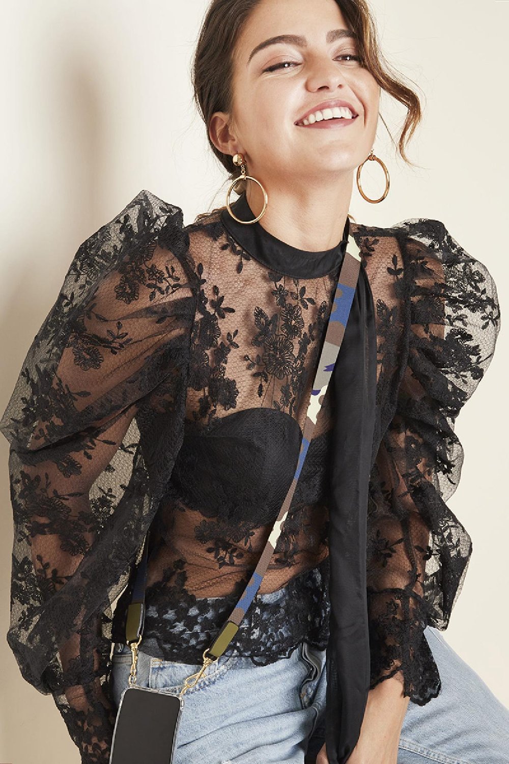 Cordón de teléfono móvil Camouflage Verde Poliéster Imagen2