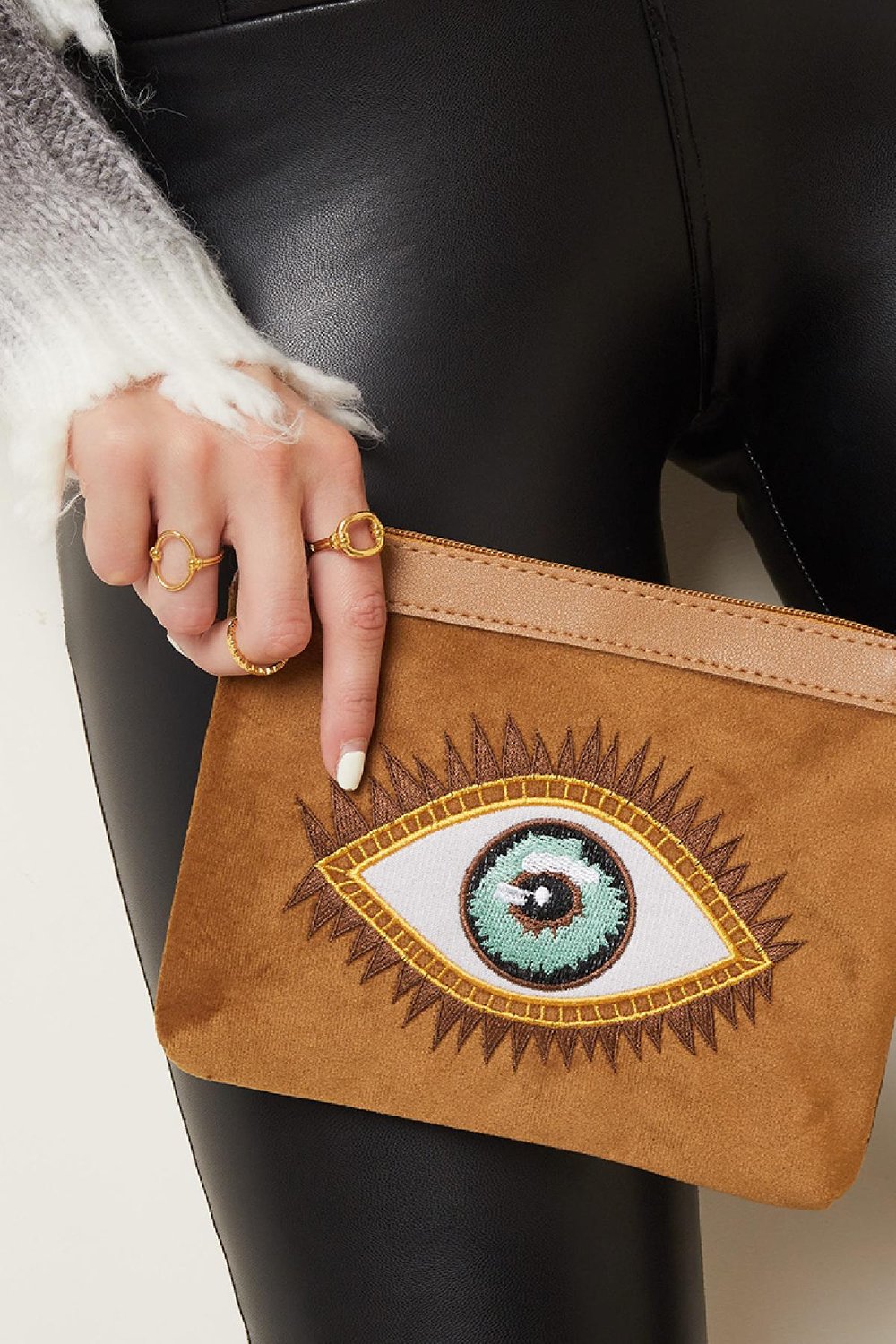 Portemonnee oog Bruin Polyester Afbeelding4