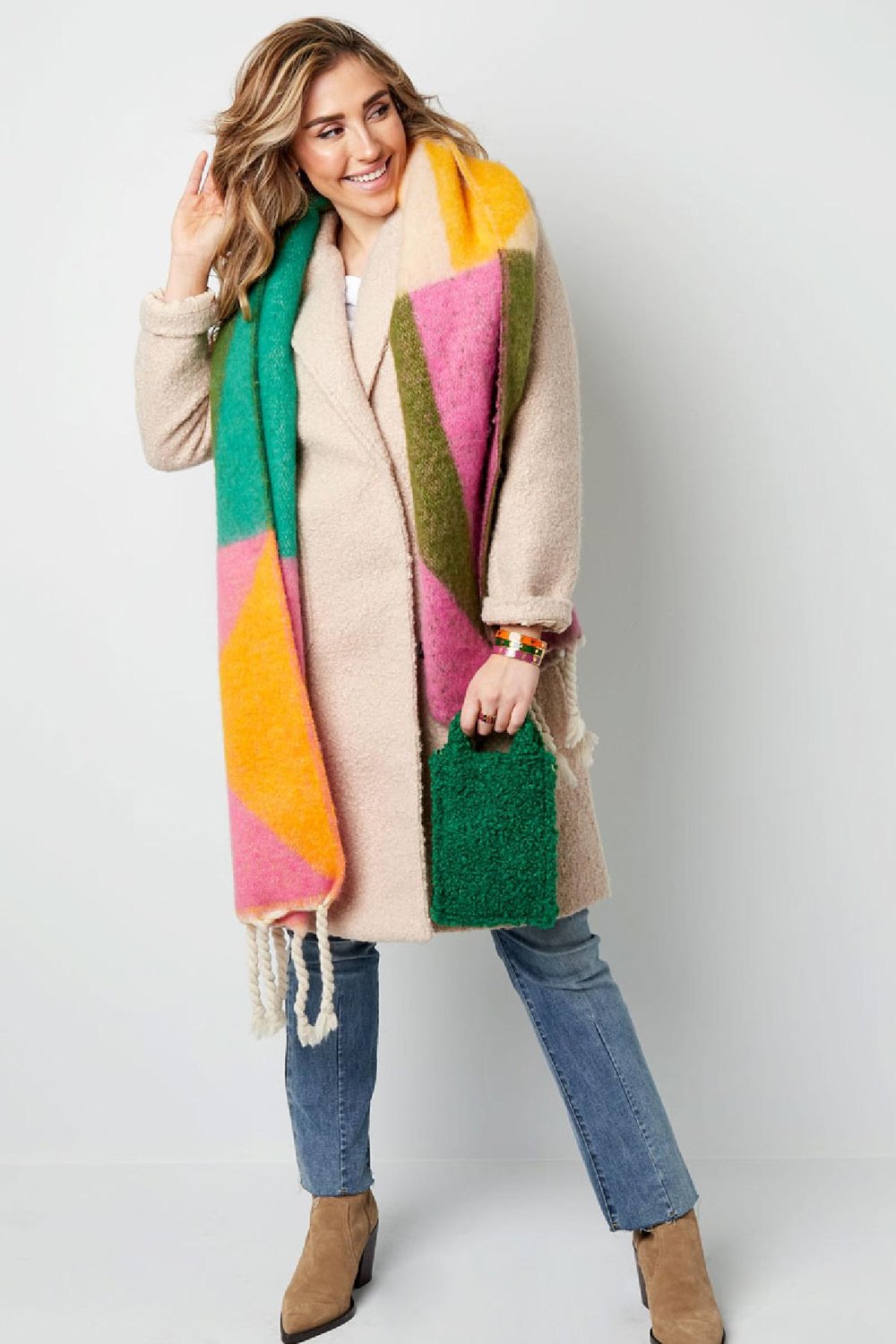 Handtasche teddy klein Beige Polyester Bild3