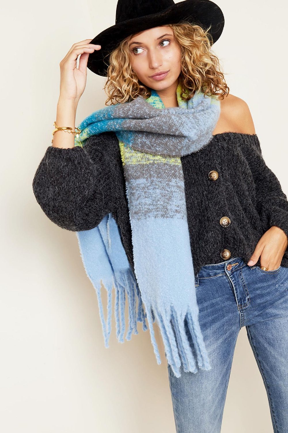 Schal Keep Me Warm Orange Polyester Bild4