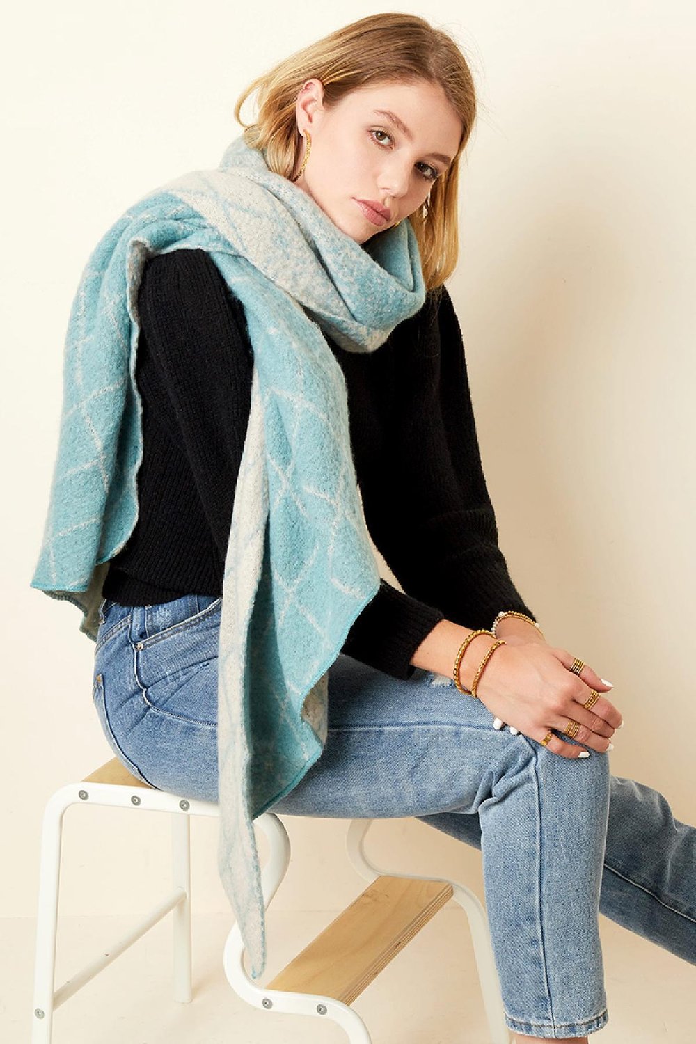 Winterschal Camel Polyester Bild4