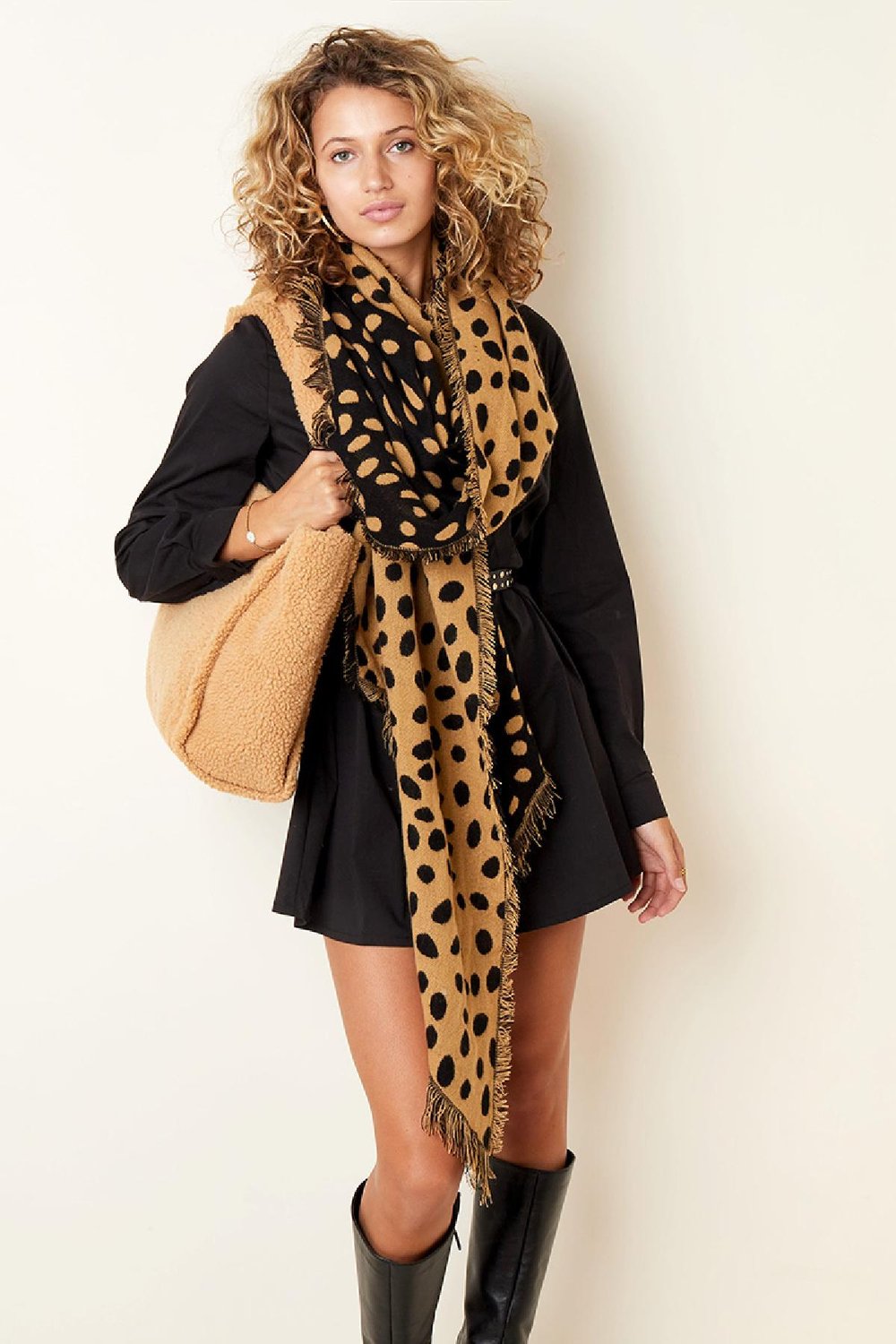 Sjaal vlekken Groen Acryl Afbeelding2