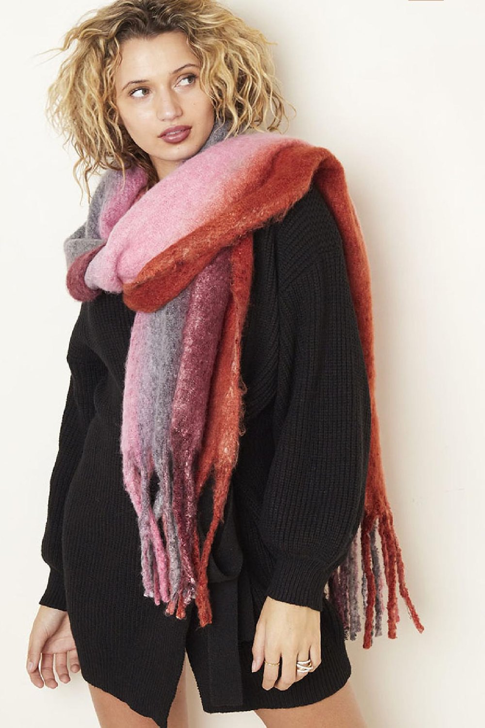 Sjaal Balage Rood Polyester Afbeelding2