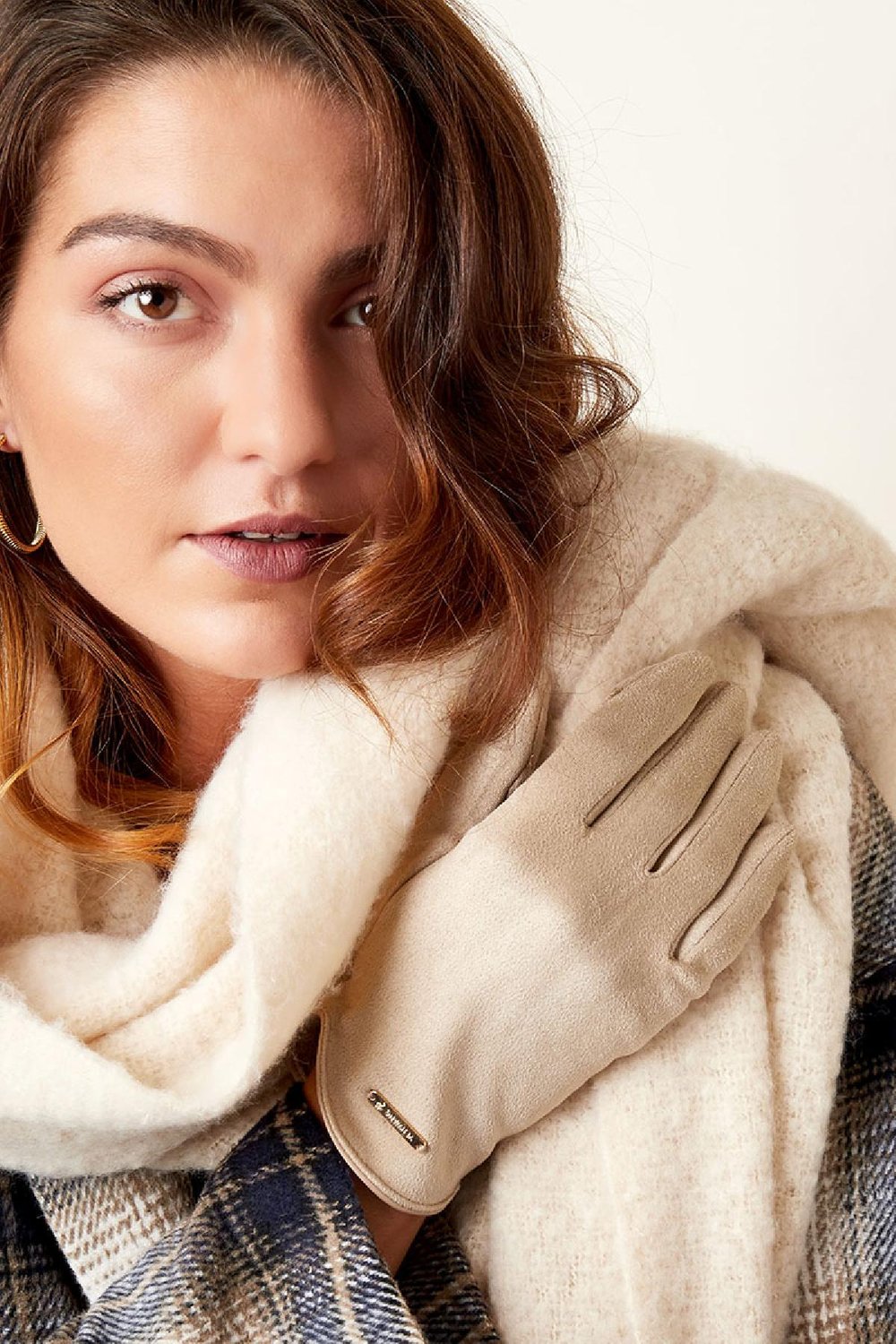 Klassieke handschoenen camel Polyester One size Afbeelding3