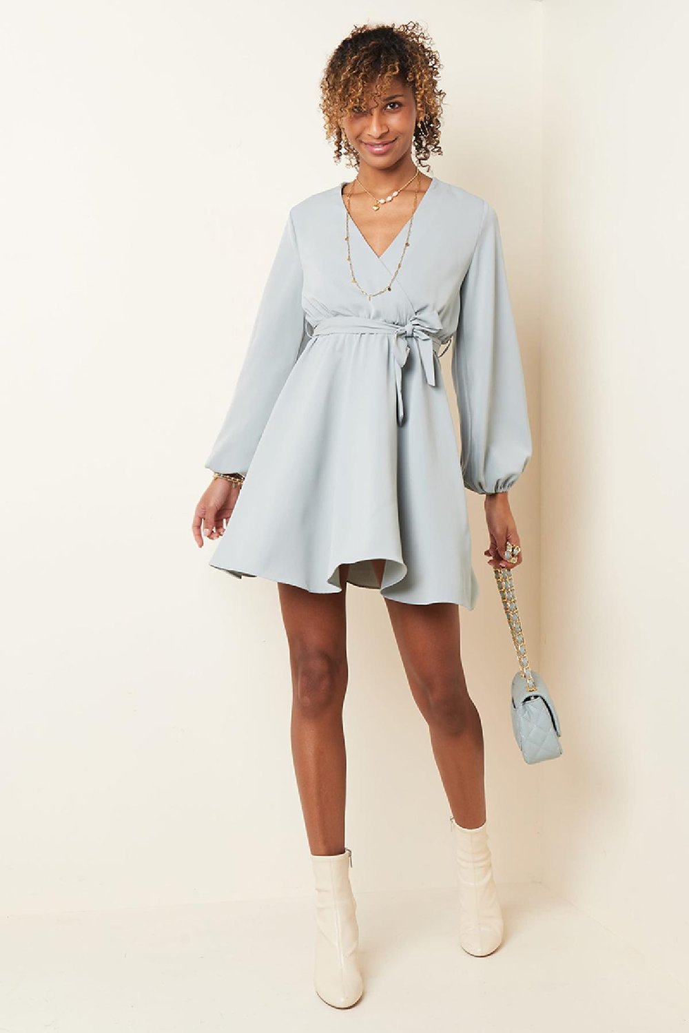 Chiffon dress Black S Picture3