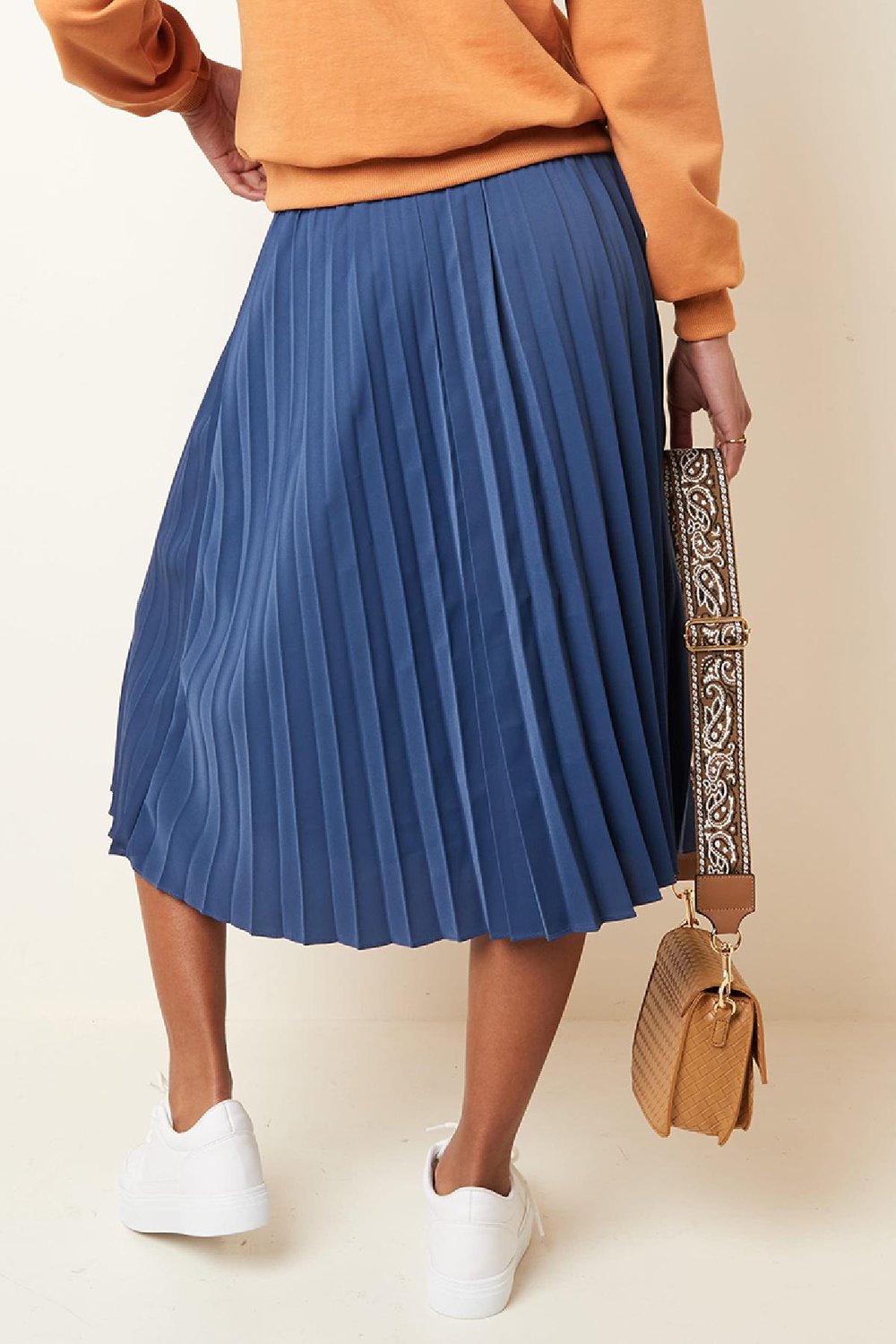 Falda plisada Morado S Imagen7