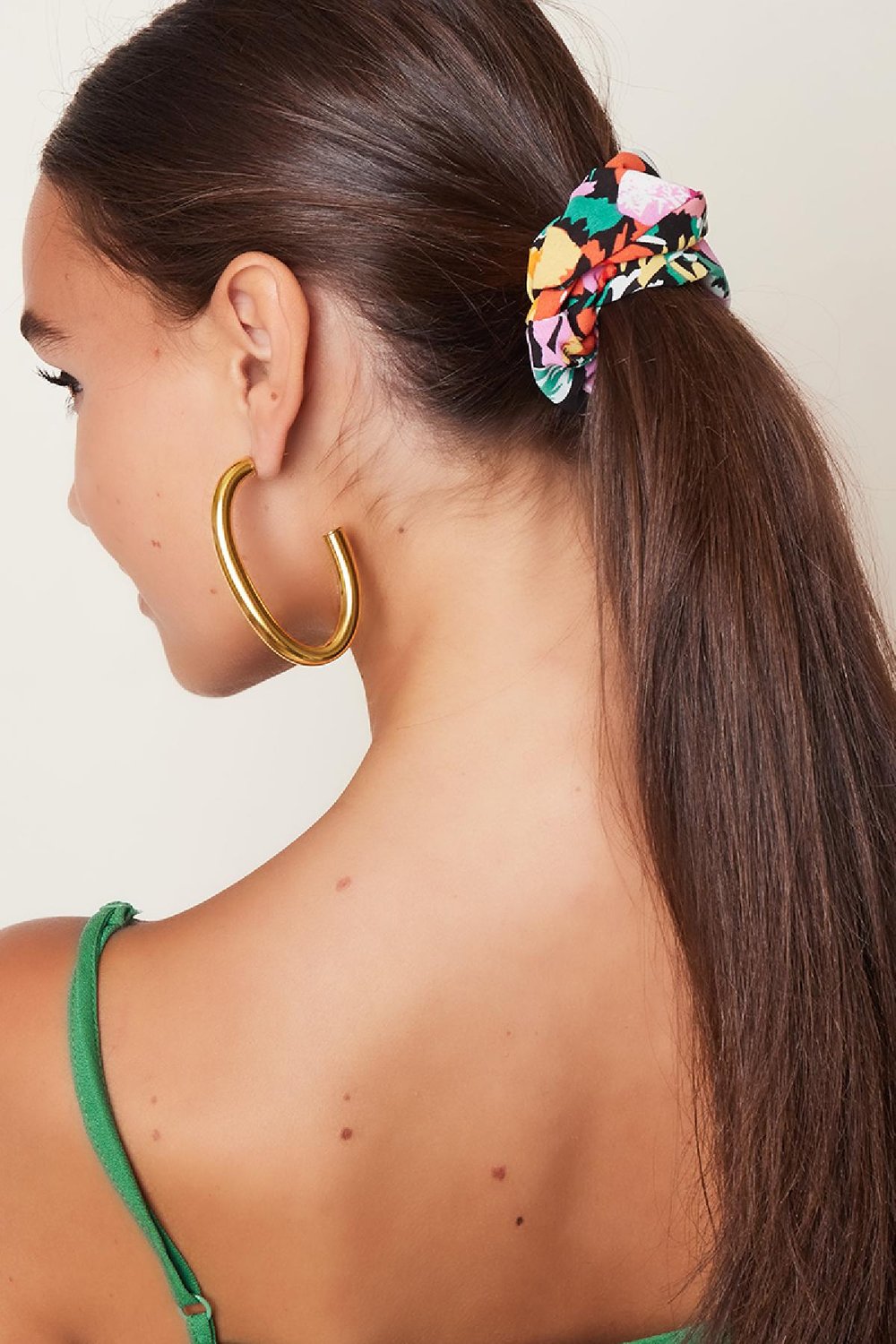 Bloem scrunchie Multi Polyester Afbeelding2