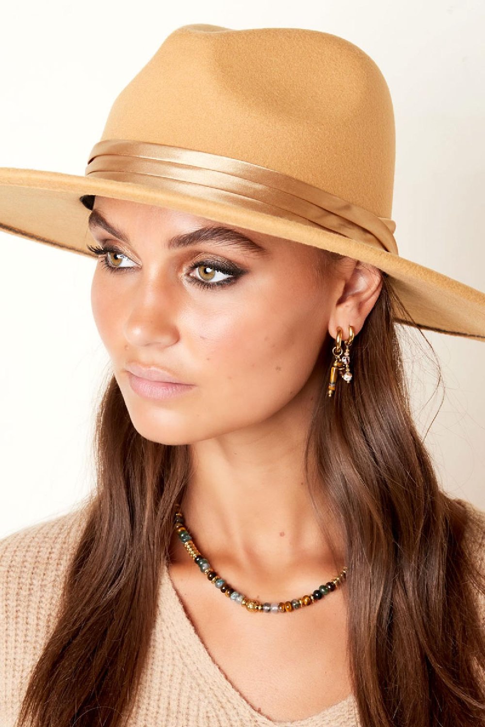 Fedora-Hut mit Schleife Schwarz Polyester Bild3