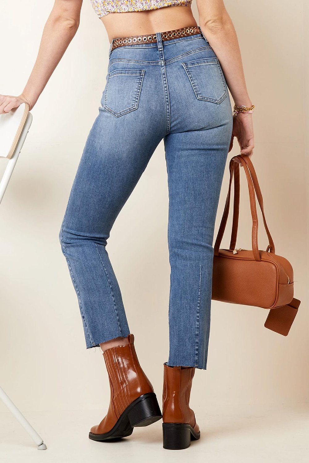 Enkellange stretch jeans Blauw XS Afbeelding5