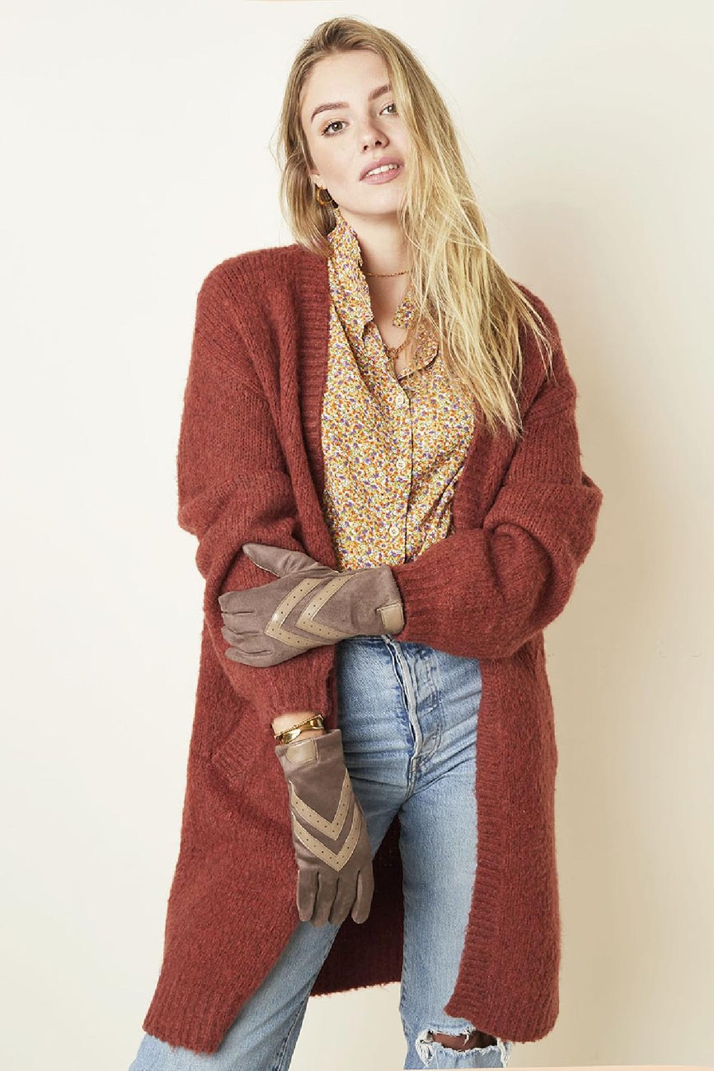 Handschuhe Runway Beige Polyester One size h5Bild4