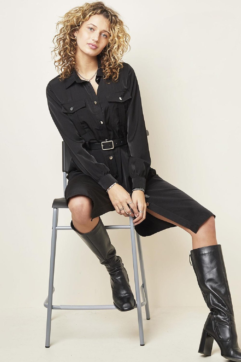 Jurk Positivity Zwart S h5Afbeelding3