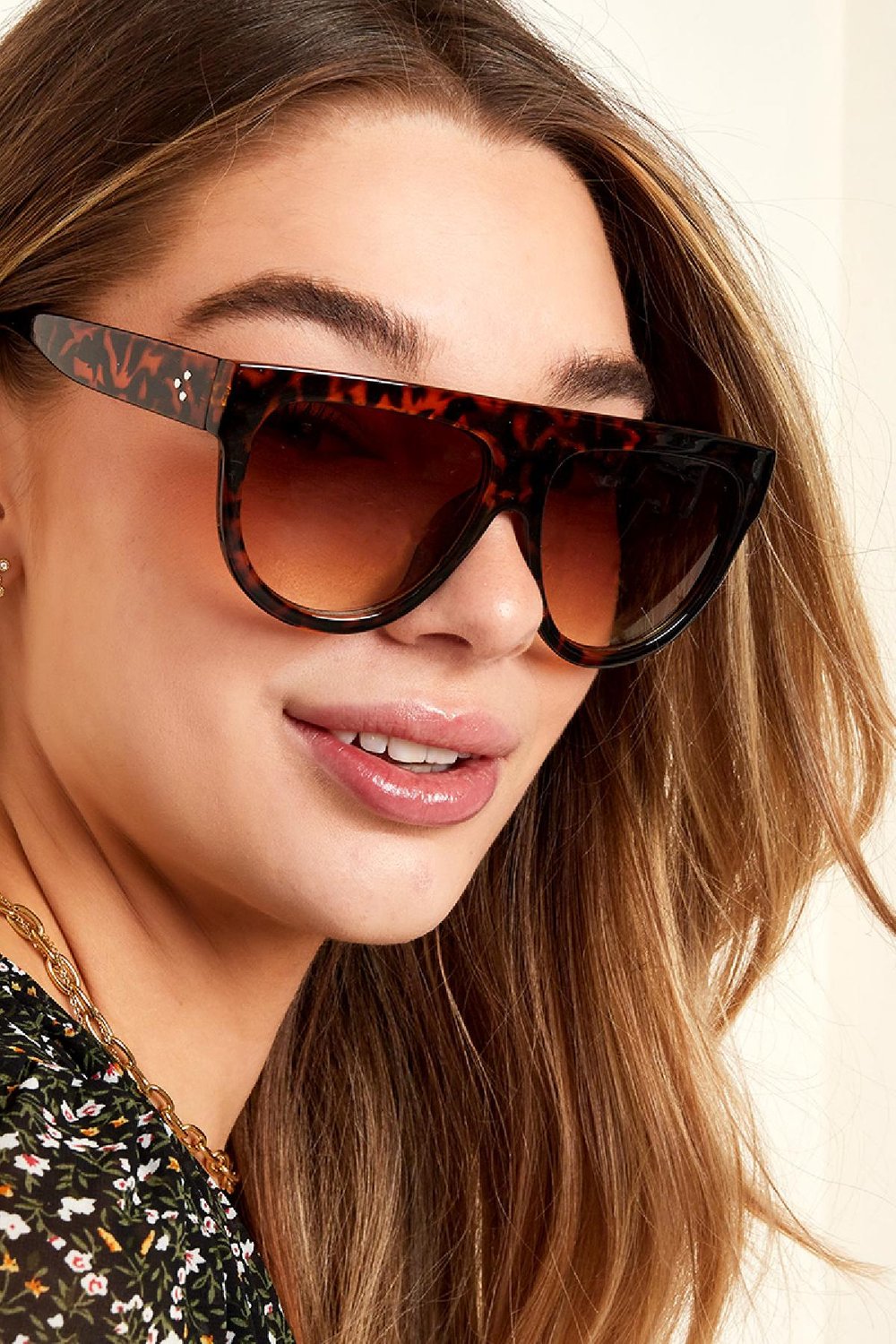 Zonnebril Fierce Zwart Plastic h5Afbeelding2