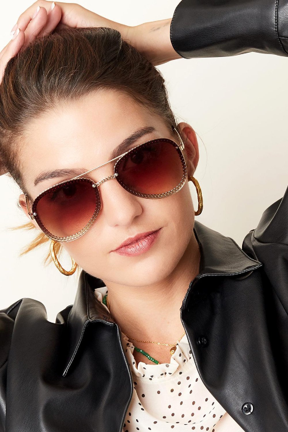 Des lunettes de soleil Argenté Plastique One size h5Image3