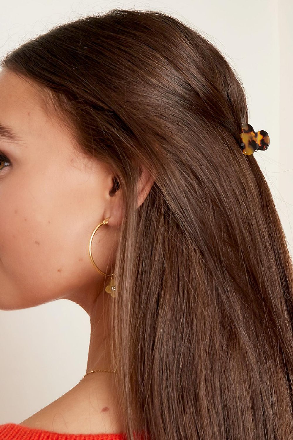 Spotted hair clip small Green Sheet Material Picture2