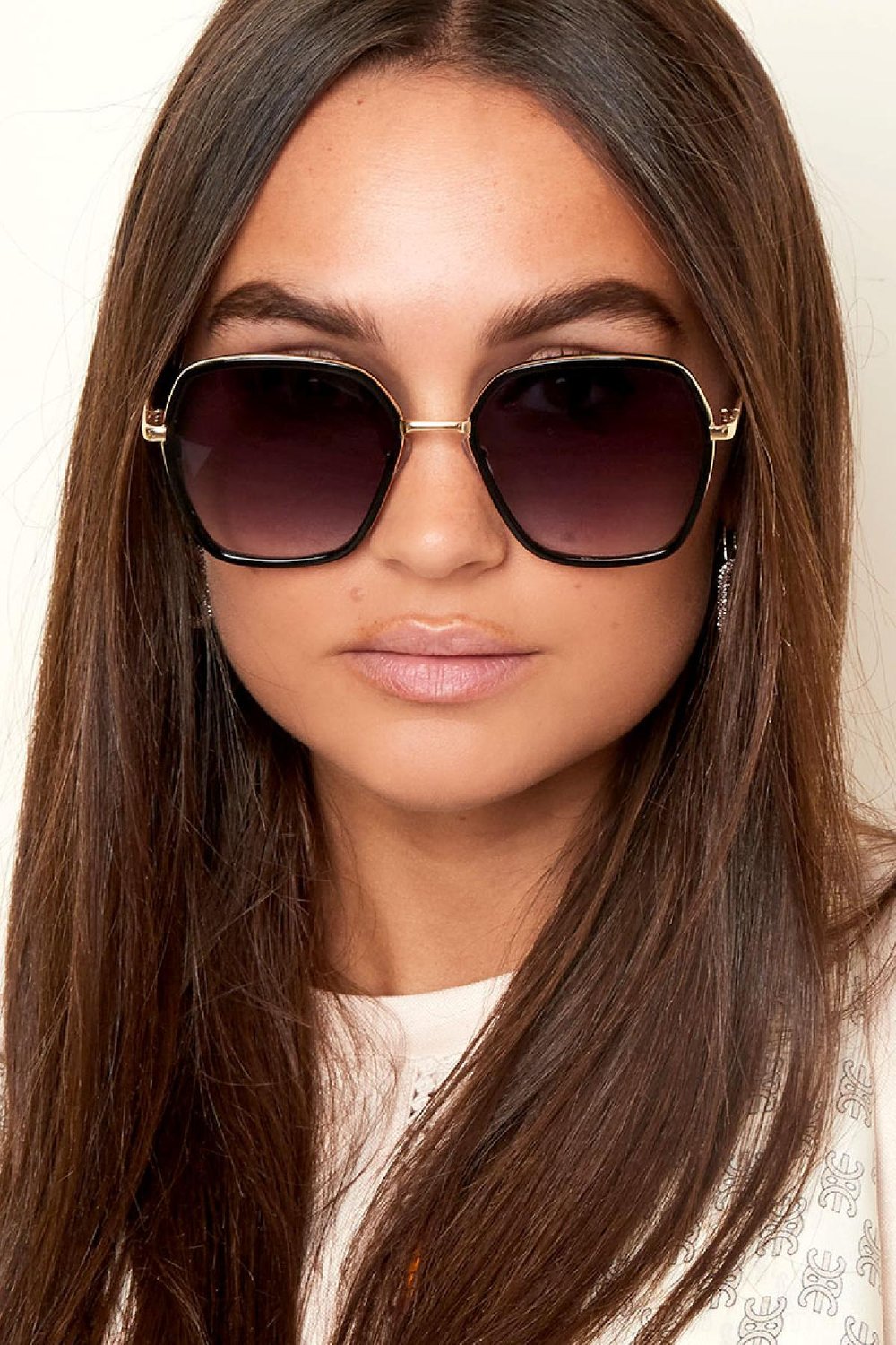 Zonnebril gouden frame Bruin Metaal One size h5Afbeelding4