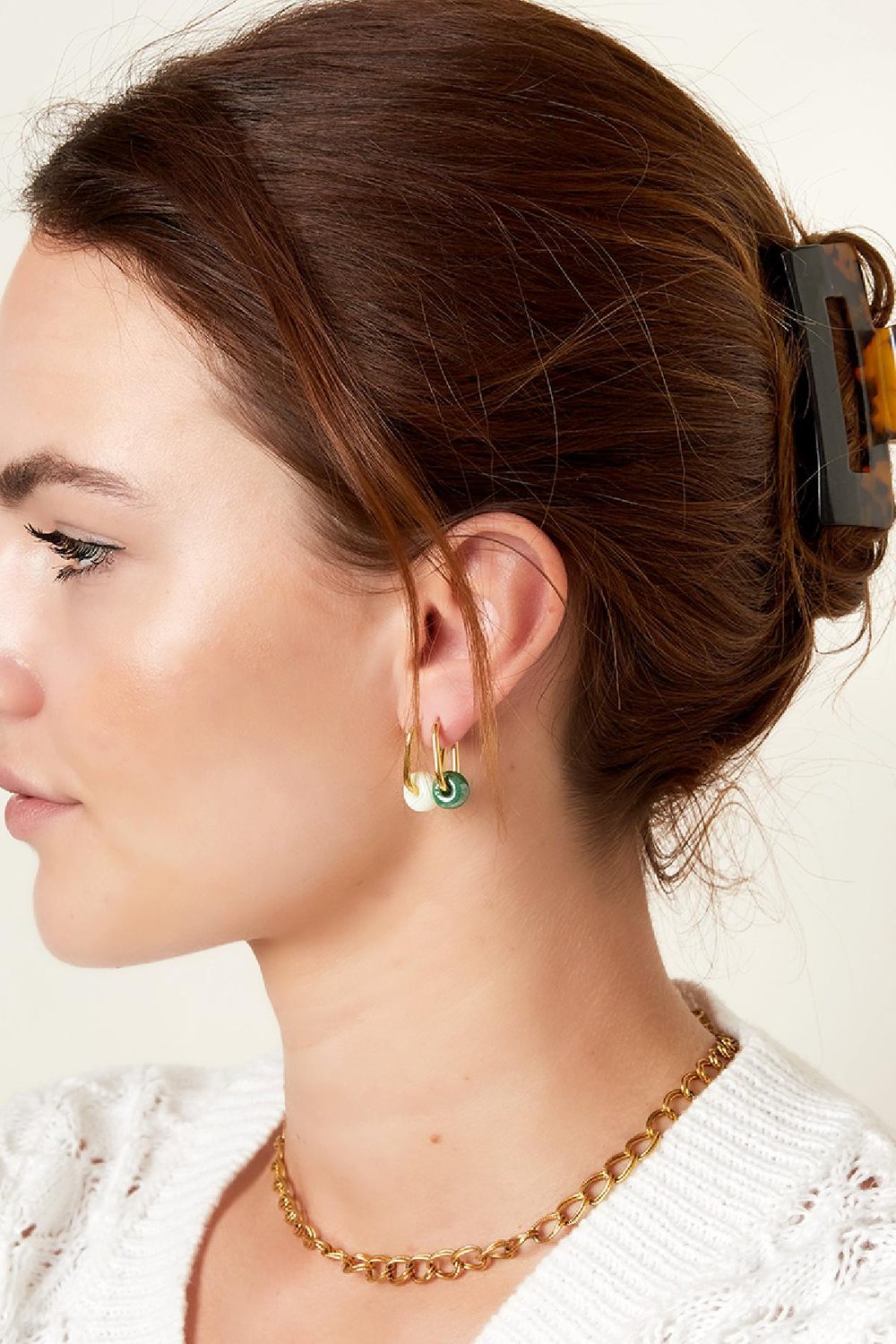 Haarspange groß beschmutzt Braun Sheet Material h5Bild2