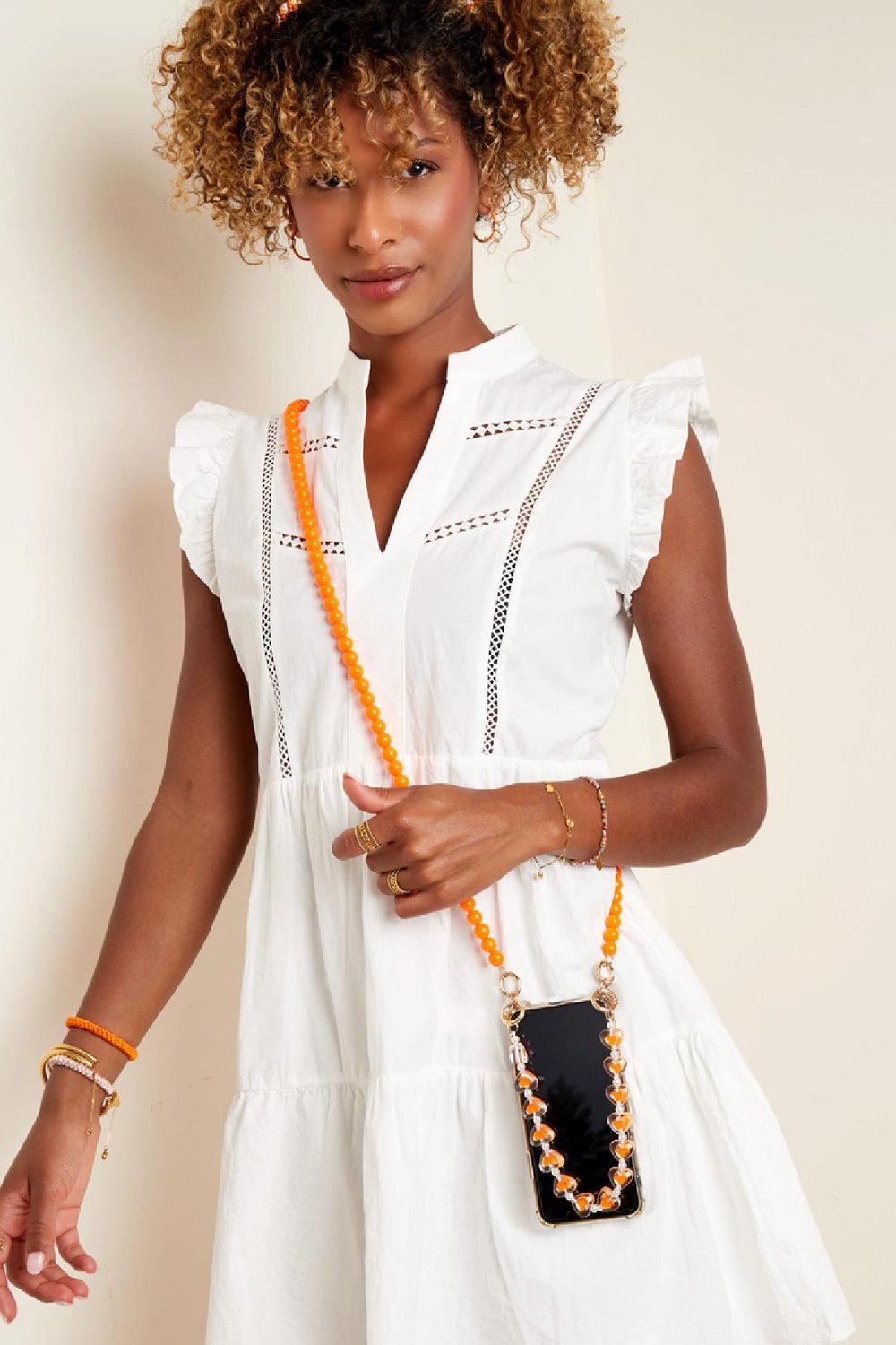 Cable de teléfono de corazones Fucsia Aleación h5Imagen2