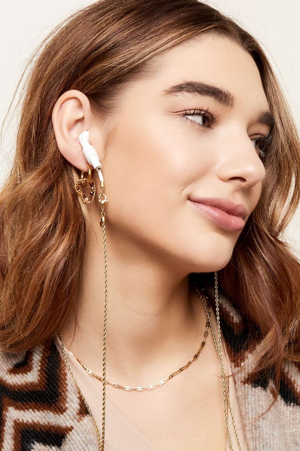 Sonnenbrille/Airpods-Kabel verdreht Silber Edelstahl h5Bild4