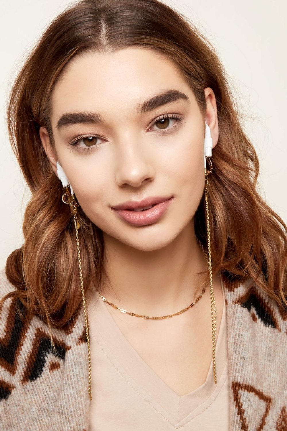 Sonnenbrille/Airpods-Kabel verdreht Silber Edelstahl h5Bild2