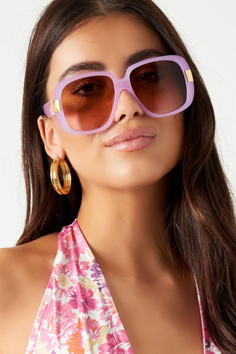 Sunglasses basic with golden details Green PC One size h5Picture4