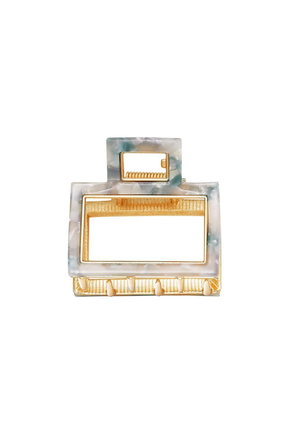Open hair clip marble Brown Sheet Material
