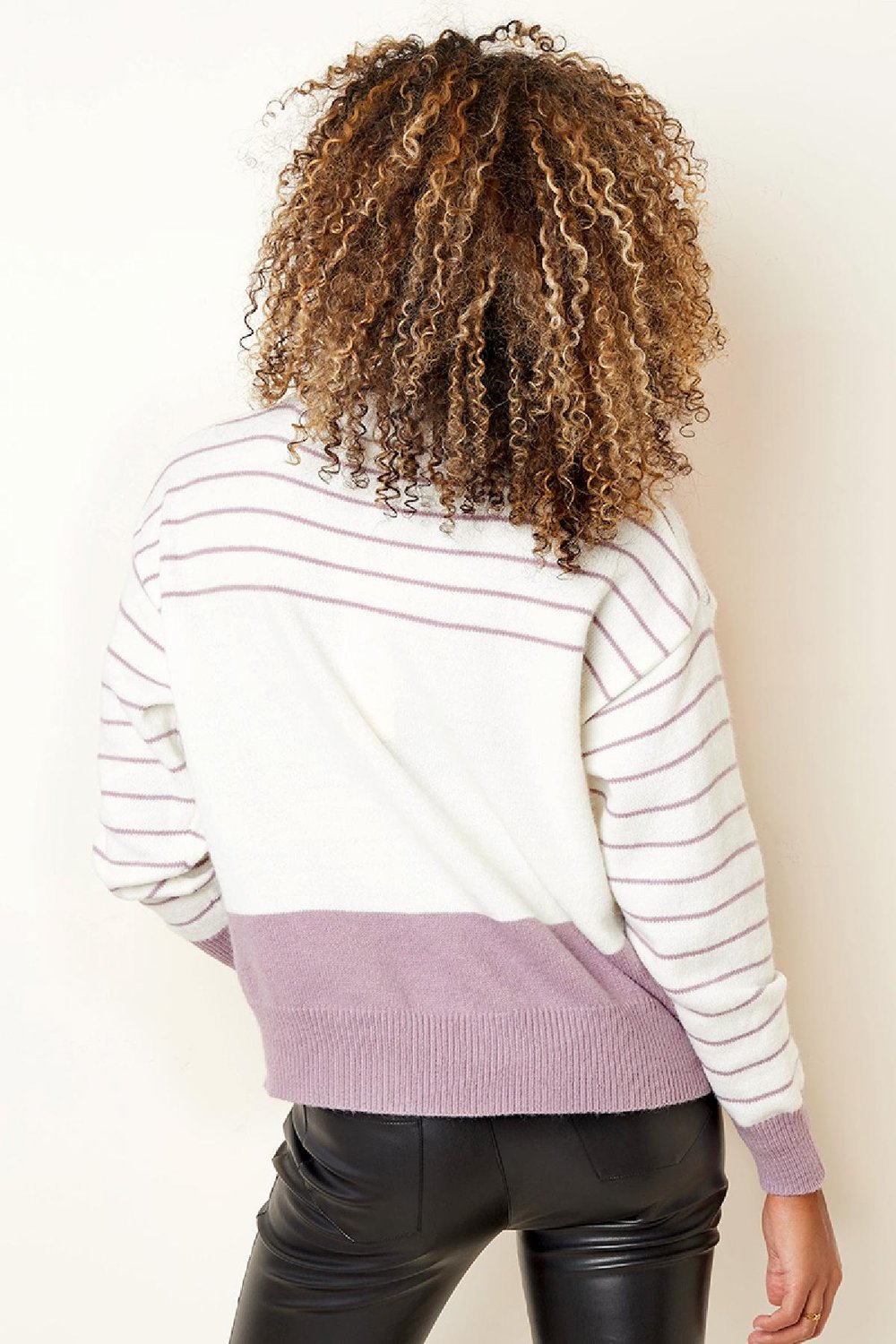 Jersey con rayas y lentejuelas Blanco S/M h5Imagen6