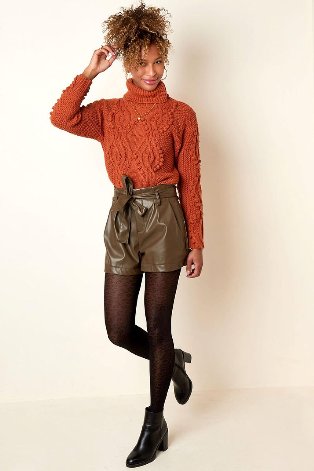 Pullover verdreht Beige S/M h5Bild4