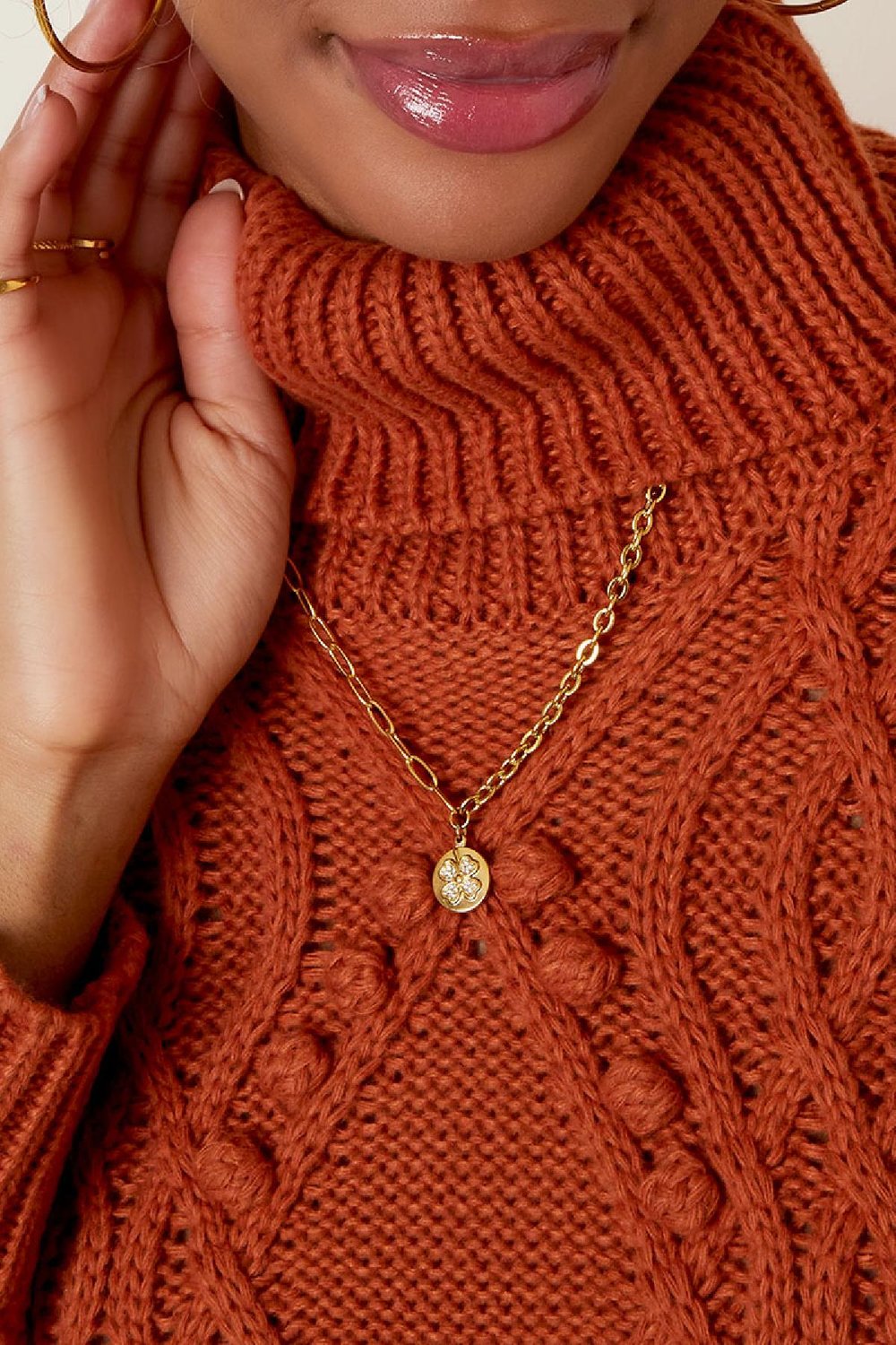 Pullover verdreht Beige S/M h5Bild6