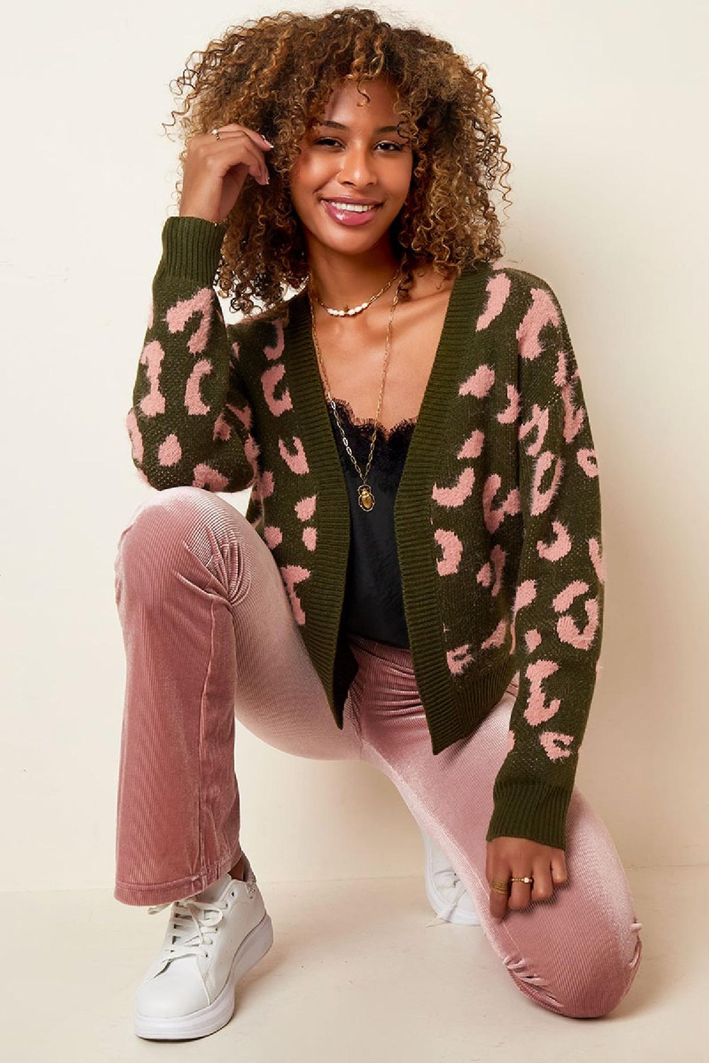 Strickjacke Leopard Fuchsia S/M h5Bild6