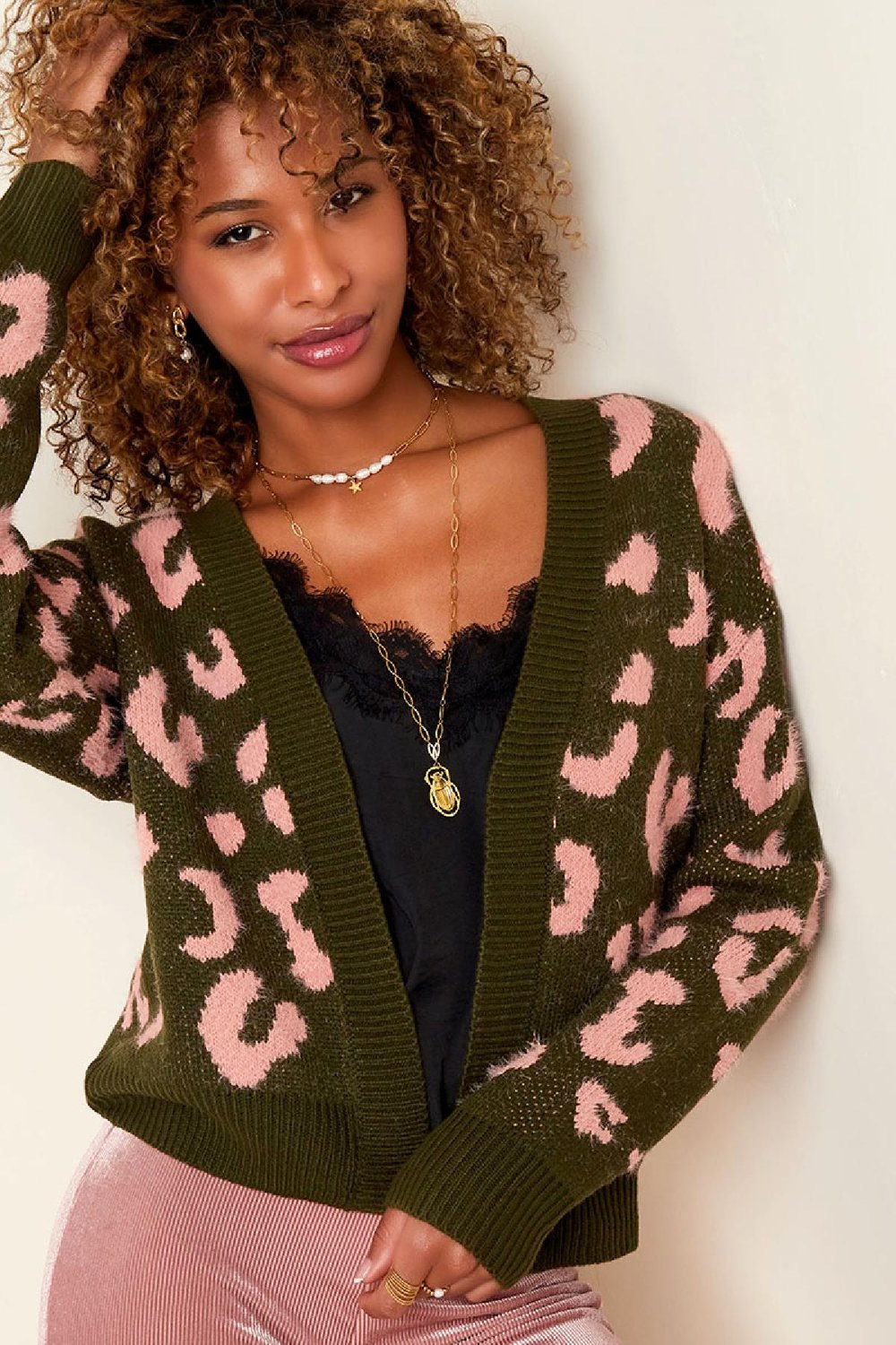 Strickjacke Leopard Fuchsia S/M h5Bild5