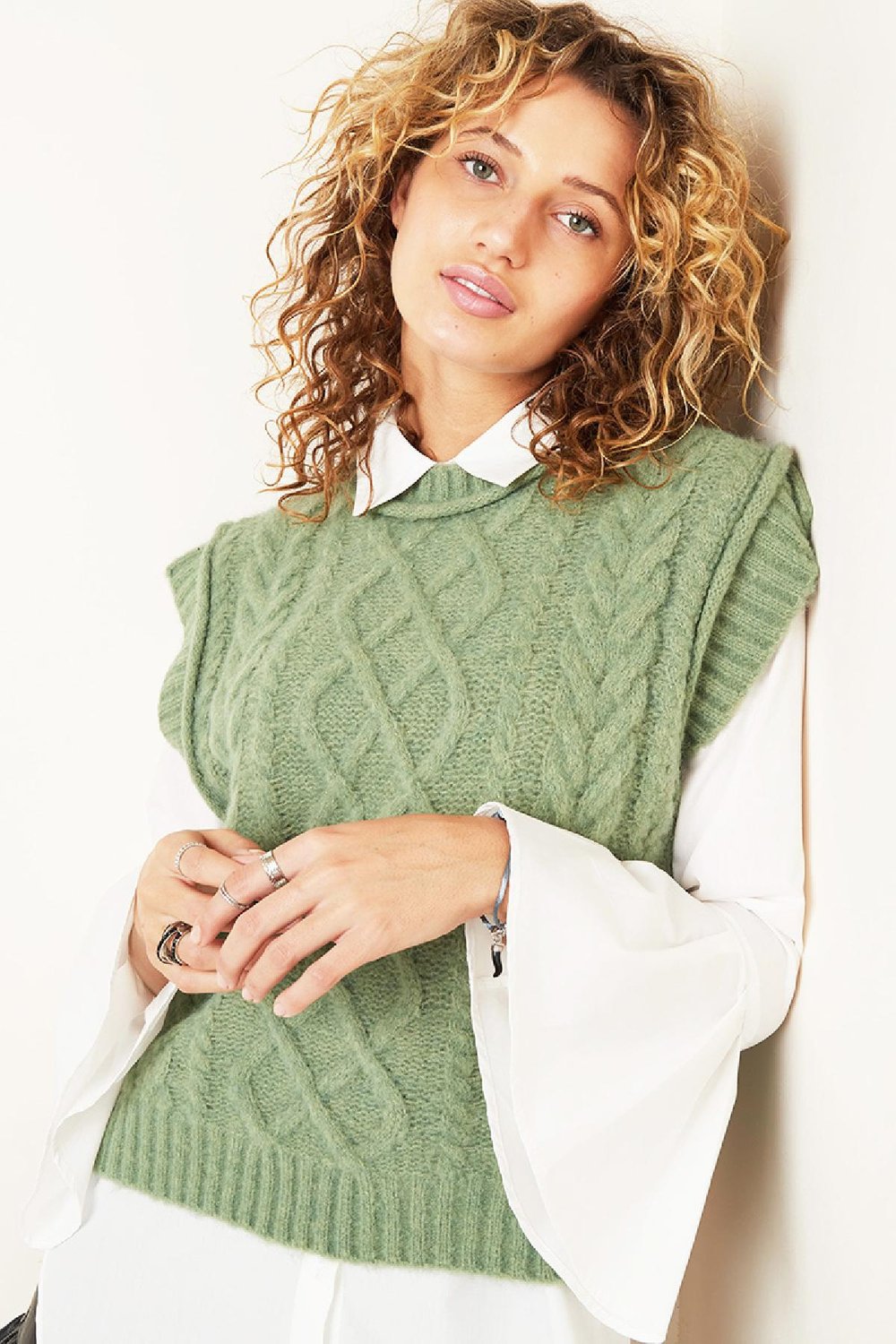 Spencer Woven Pattern Mint One size Afbeelding3