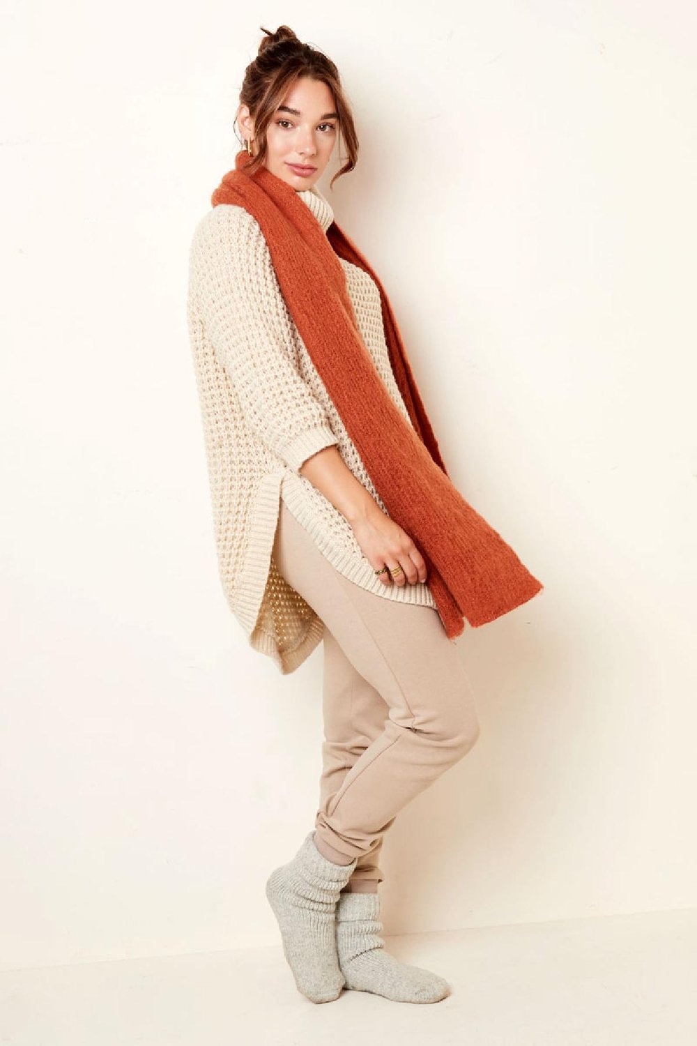 Jersey largo cuello vuelto punto grueso Arena S/M Imagen4