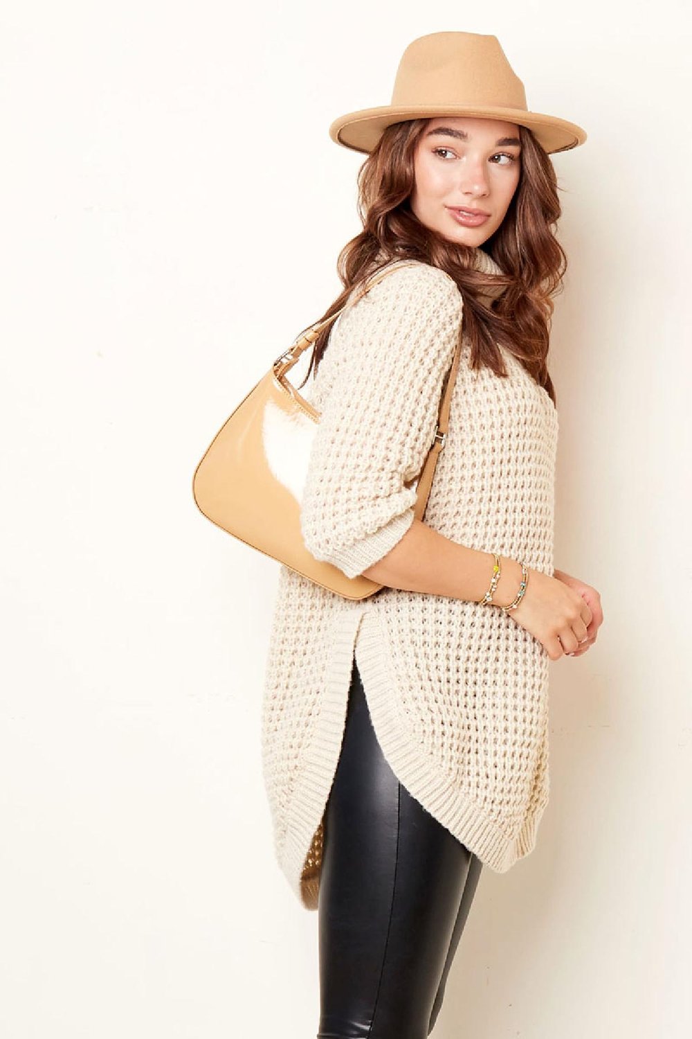 Jersey largo cuello vuelto punto grueso Arena S/M Imagen5