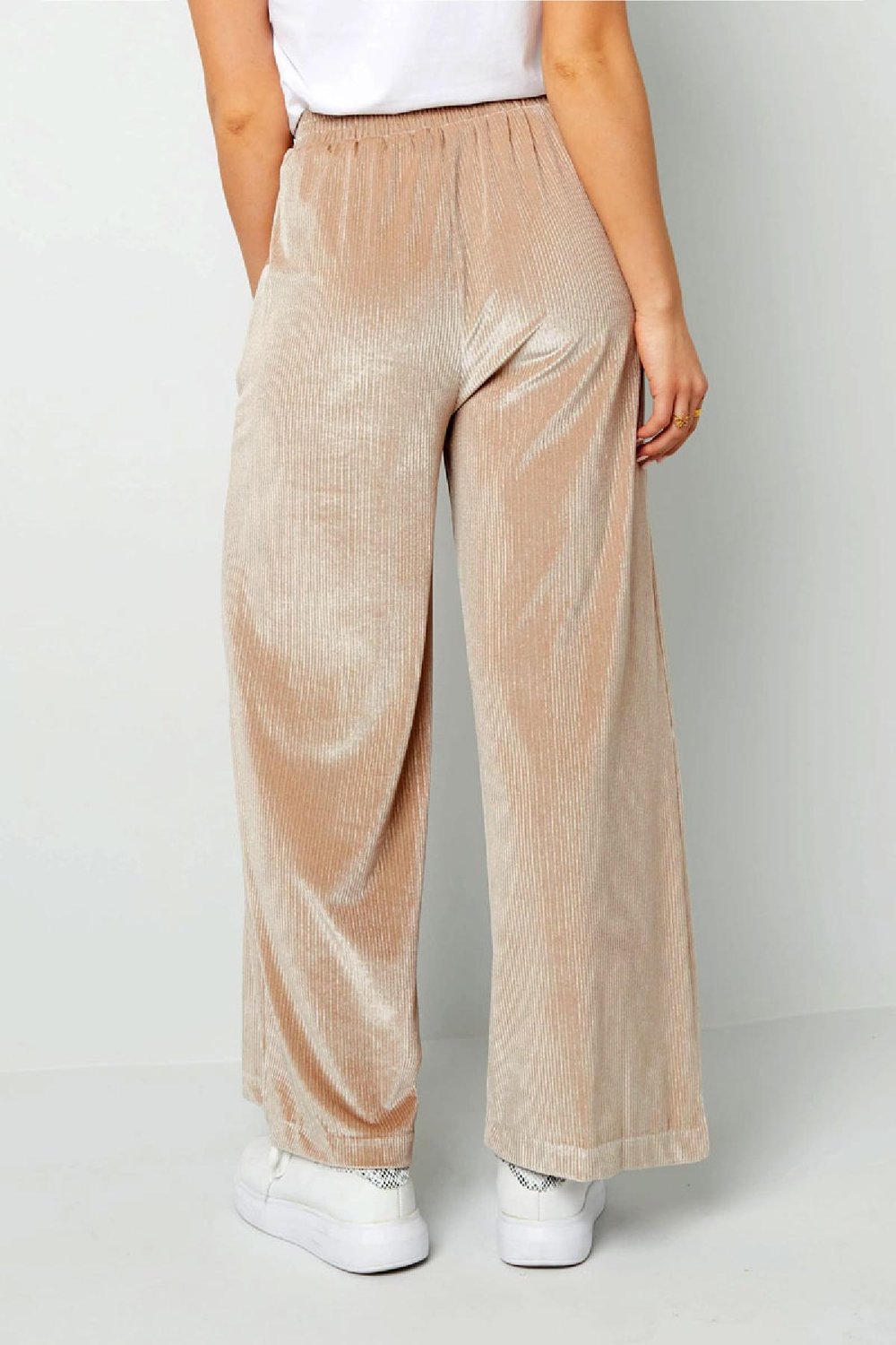 Pantalón canalé con purpurina Morado S h5Imagen8