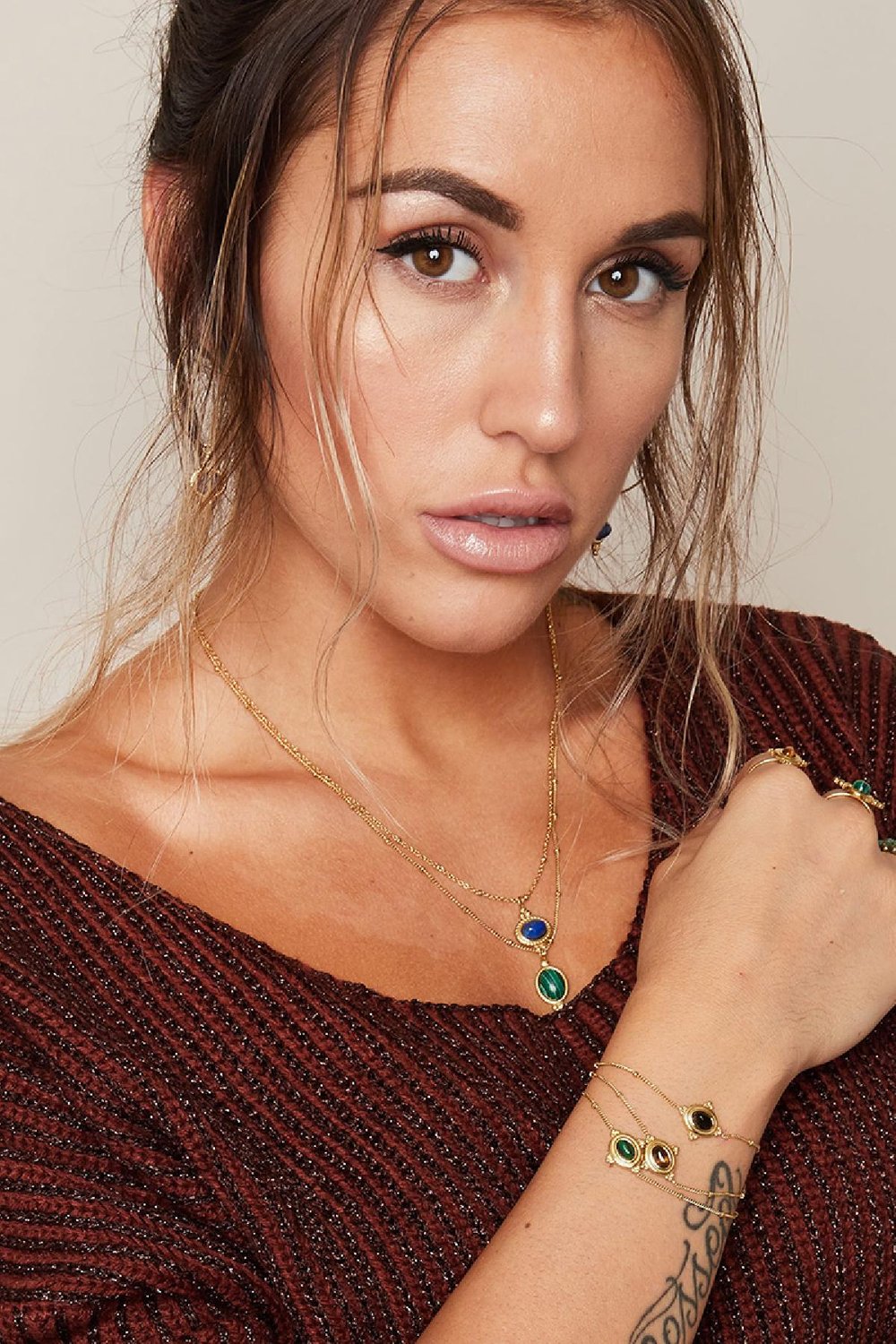 Ketting Mystic Jewel Blauw Stainless Steel One size h5Afbeelding3