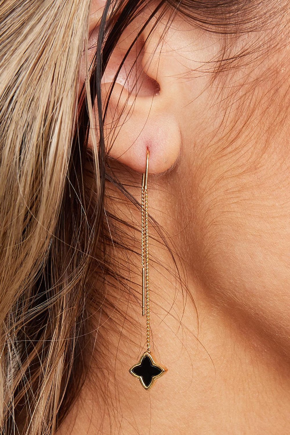 Ohrringe Dangle -  Clover Silber Kupfer Bild3