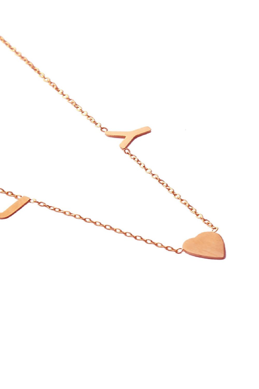 Ketting Joy Quote Goud kleur Stainless Steel Afbeelding2