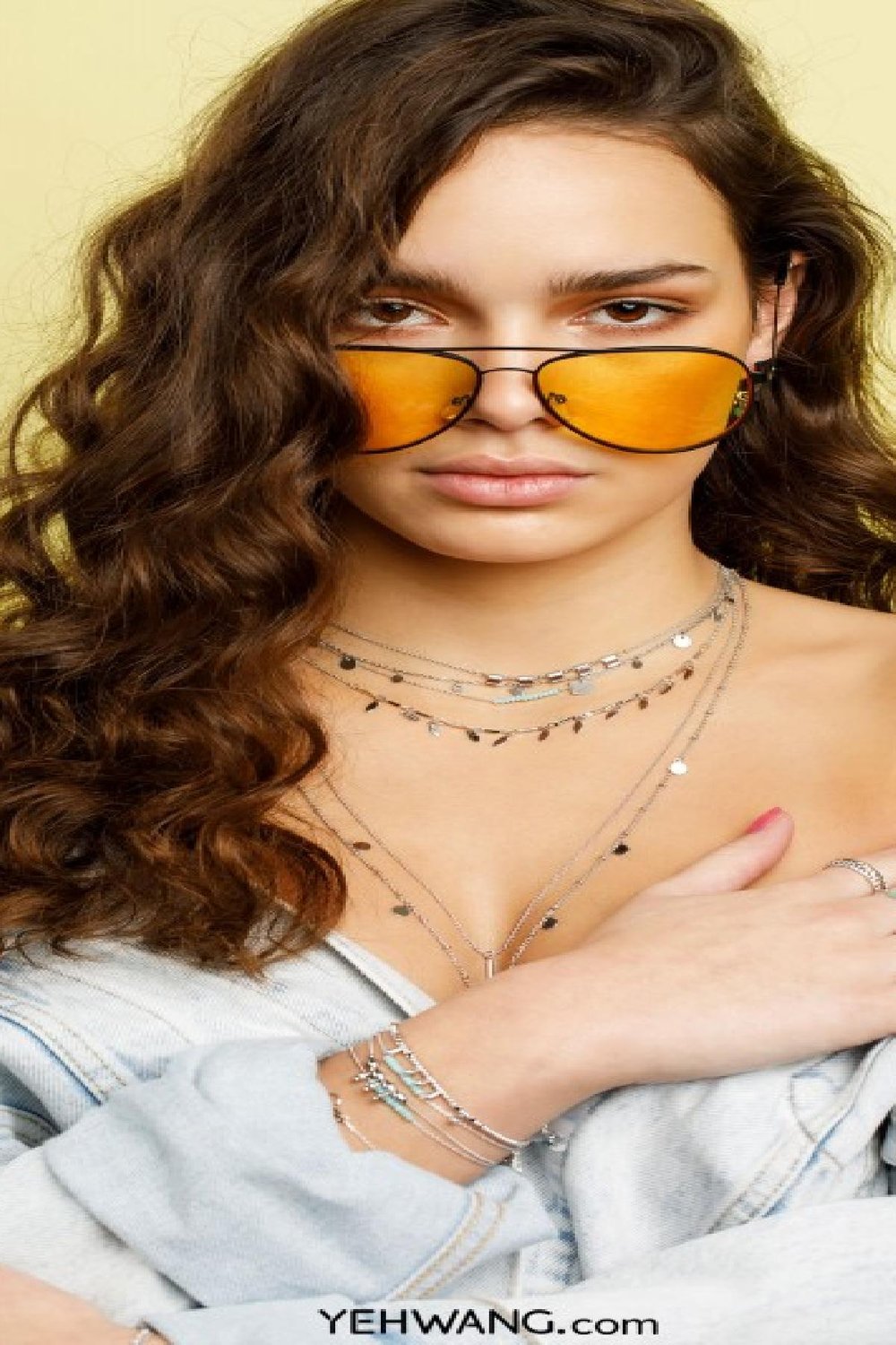 collier little dots and coins argenté plaqué couleur or Image2