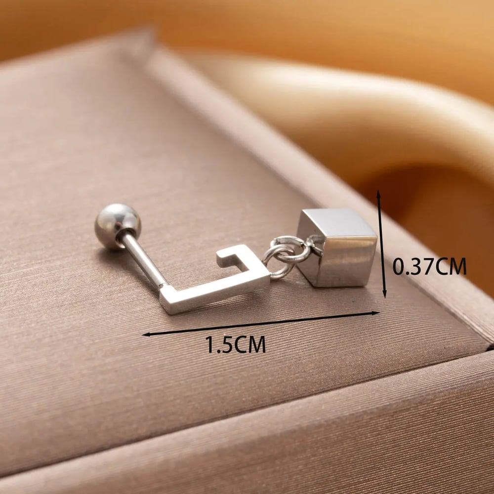 1 Piece Simple Series Simple Geometric Titanium Steel No Plating Material Zircon Women Stud Earrings