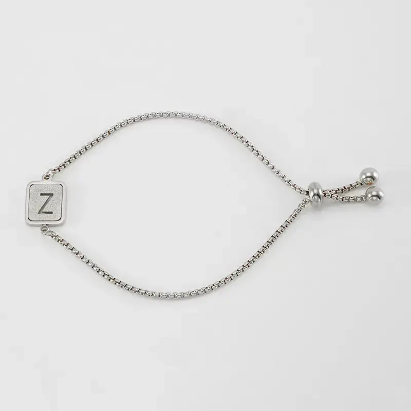 1 Piece Simple Series Daily Letter Steel  Women's Chain Bracelets