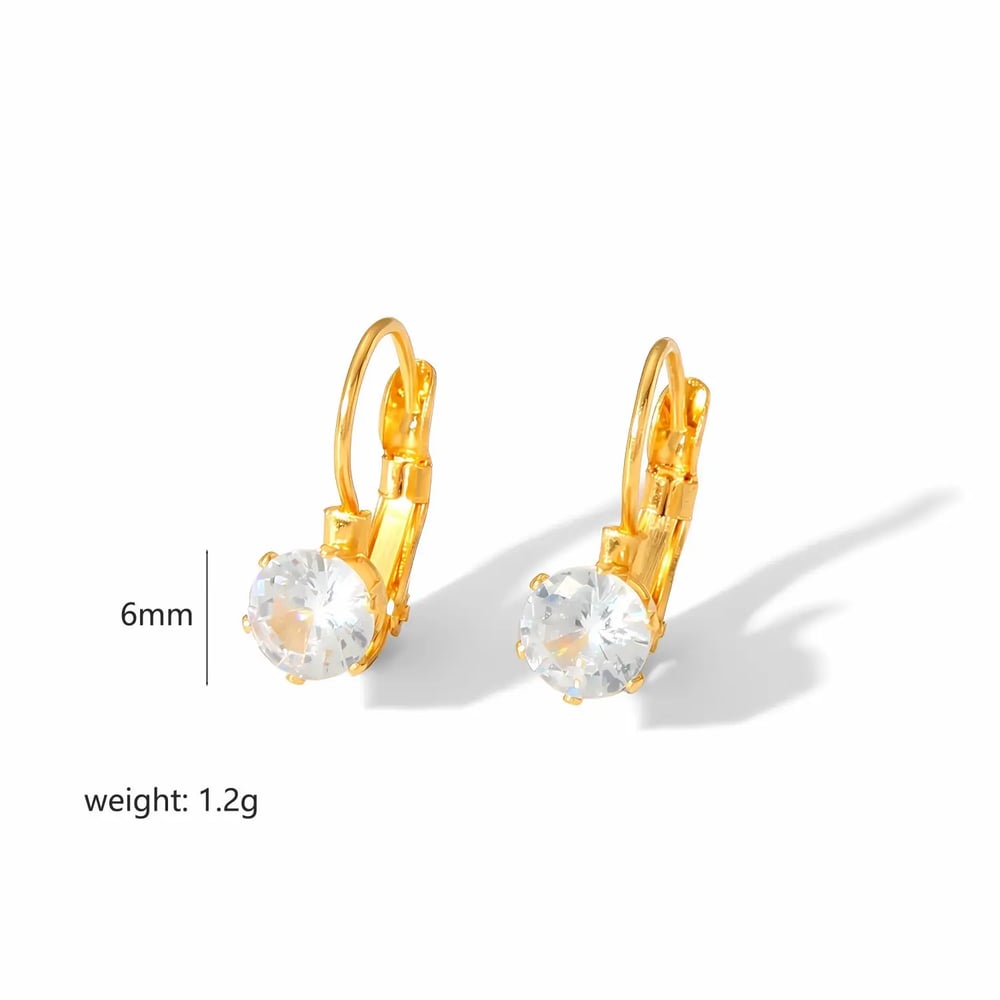 1 pair of elegant and fashionable  gold-plated stainless steel pearl earrings for women for daily wear Picture2