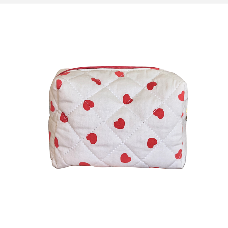 1 Piece Stylish Series Sweet Red Heart High-capacity Women's Cosmetic Bags