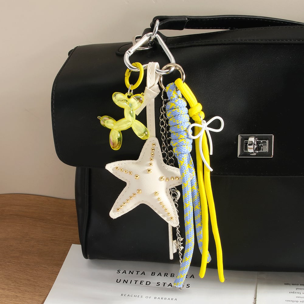 1 Piece Personalized Starfish Key Tassel Women's Bag Pendant 